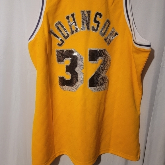 Magic Johnson Mitchell & Ness NBA 75th Anniv. 1984 Los Angeles Lakers Jersey 2XL - Picture 2 of 7